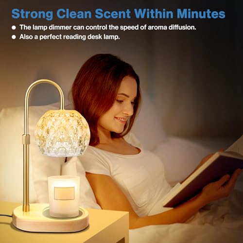 Candle Warmer Lamp with Timer, Adjustable Height Dimmable, 2 Bulbs k7