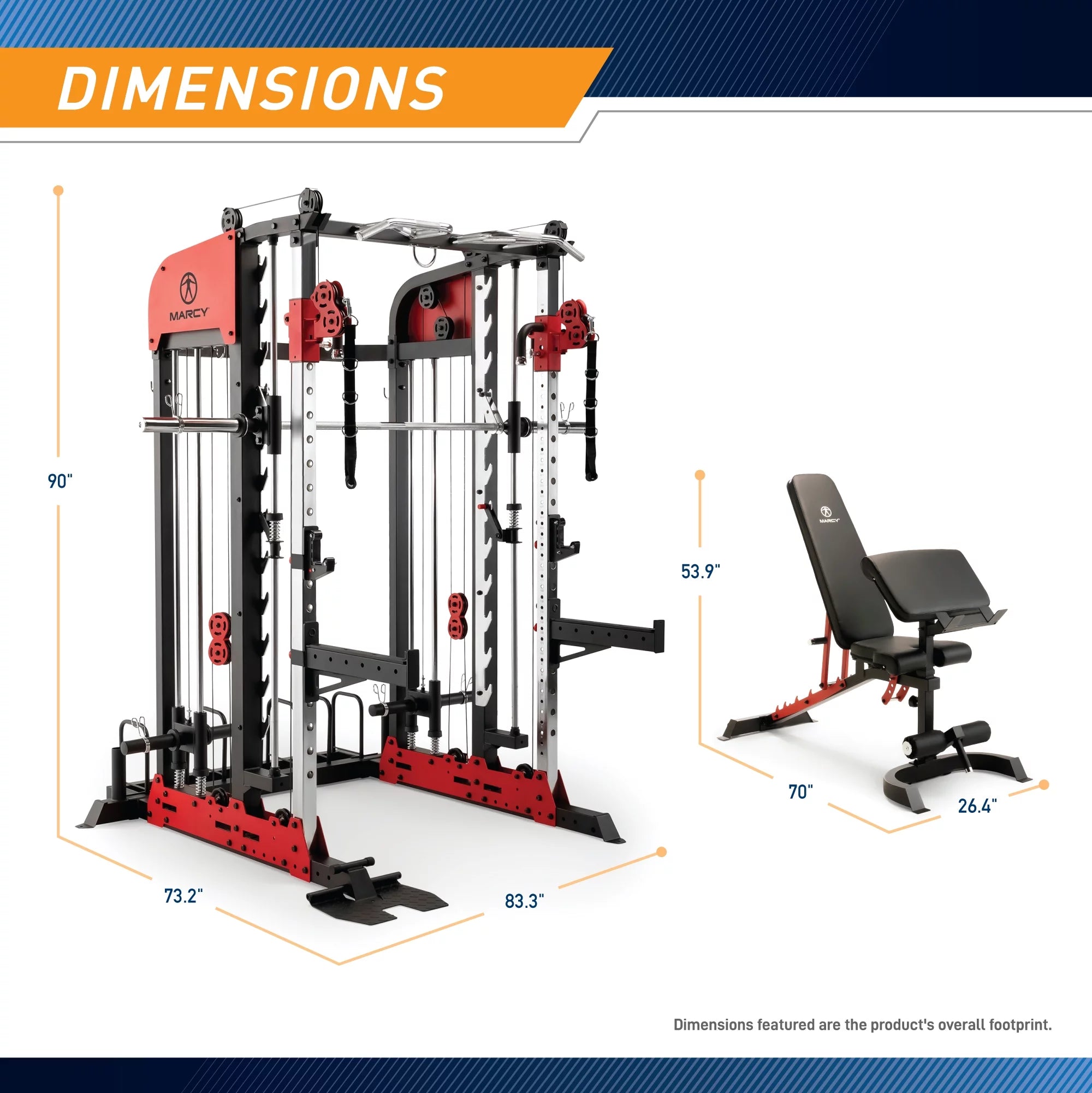 Marcy Pro Deluxe Smith Cage Home Gym System SM-7553 U104