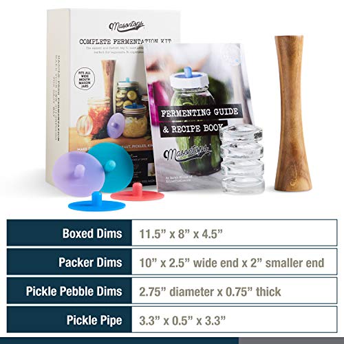 Masontops Fermentation Jar Starter Set with Mason Jar, Lids & Weight Y51316