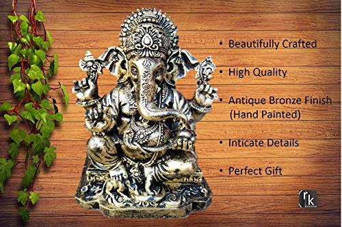 Ganesh Statue Multicolor Antique Finish k7m