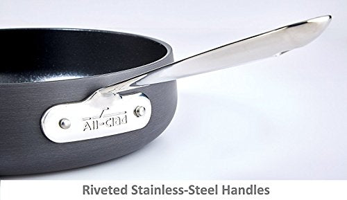 All-Clad HA1 Hard Anodized Nonstick 2 Piece Fry Pan Set 10 & 12 Inch with Glass Lids K80720