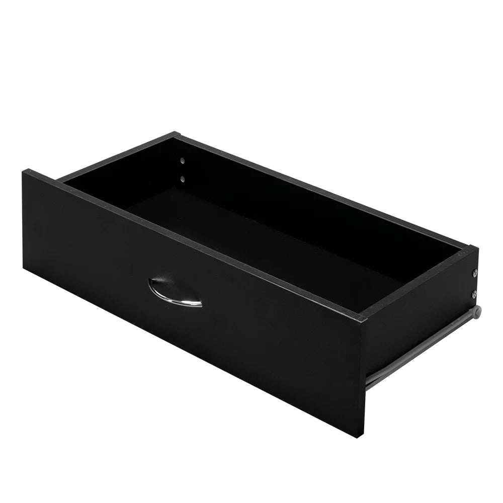 MDF Wood 4-Drawer Dresser Black V749
