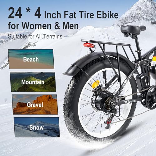 Peak 3000W Fat-Tire Electric Bike for Adults - PHNHOLUN Seeker24 Dual Motor, 52V 25AH, Full Suspension I901738
