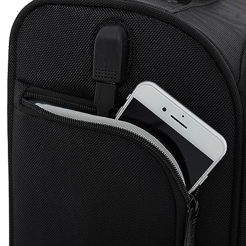 Wrangler 15" Underseat Spinner Carry-On Luggage, Black Z598966