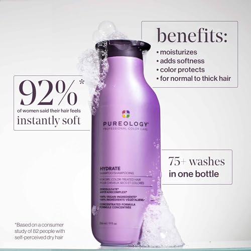 Pureology Hydrate Moisturizing Shampoo for Color Treated Hair, Sulfate-Free K298611