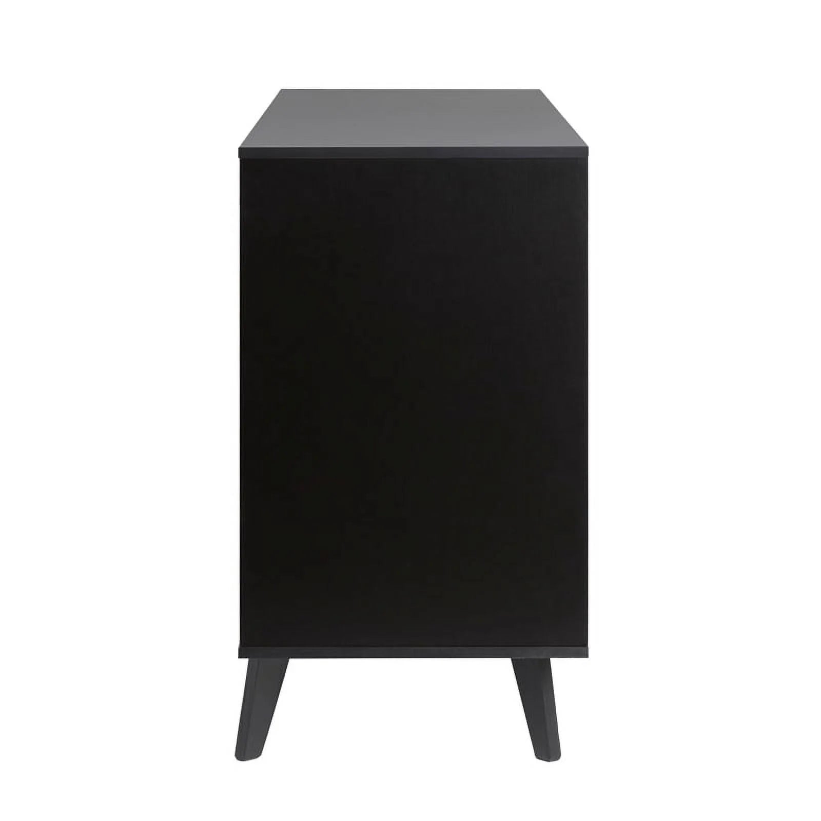 Pemberly Row 6 Drawer Wood Dresser with Cut Out Handles - Black M54744
