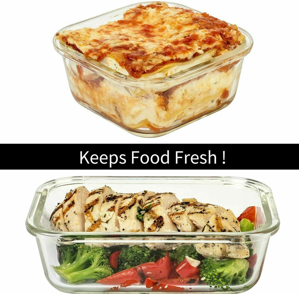 24 Pc Airtight Glass Food Storage Containers with Steam Release Valve E4611