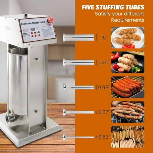 Hakka Commercial 22LB Stainless Steel Electric Sausage Stuffer V65198