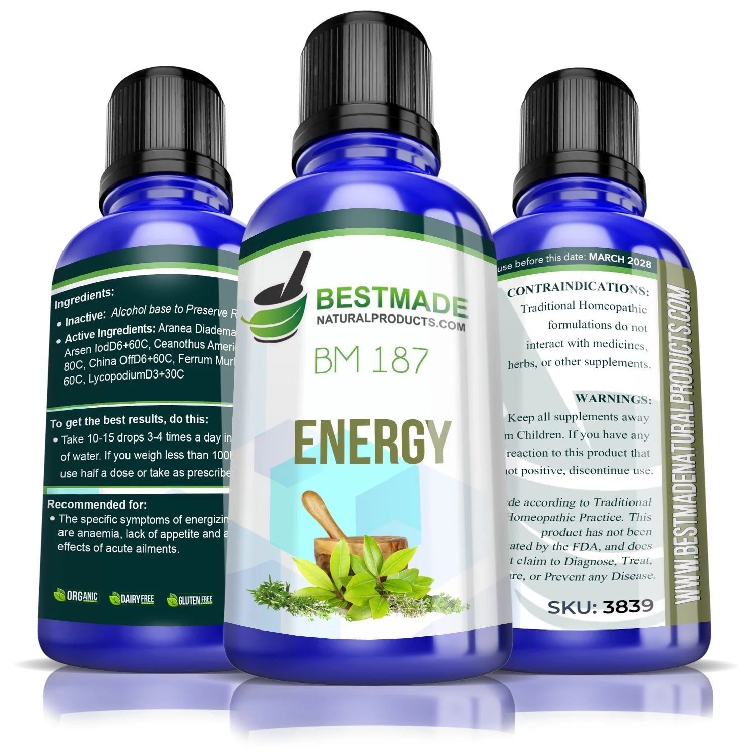 Bestmade Natural Products Energy Booster Supplement, 30mL N224