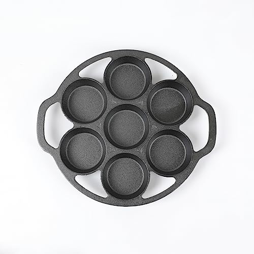 Cast Iron Fried Egg Pan with 7-Mold Design U761