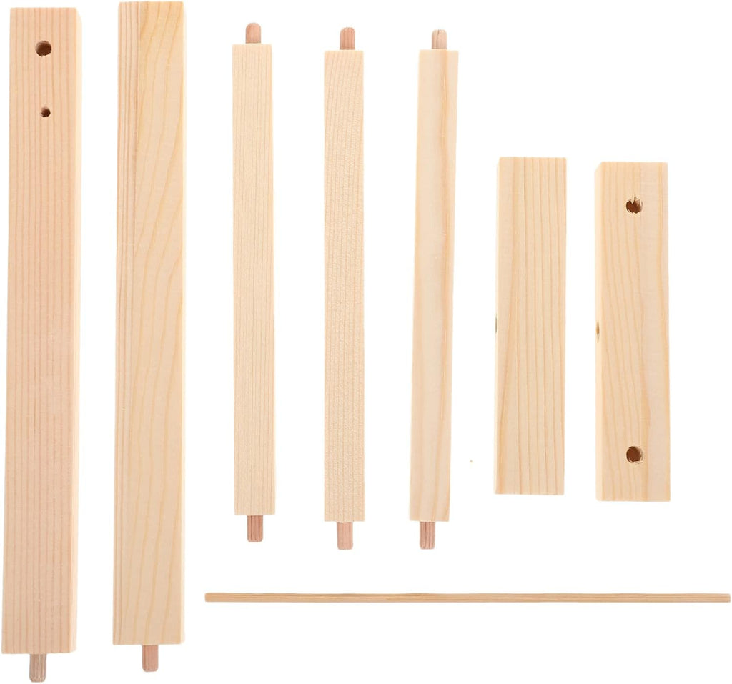 Toddmomy Wooden Mini Doll Garment Rack with Clothes Hangers, 20cm X289