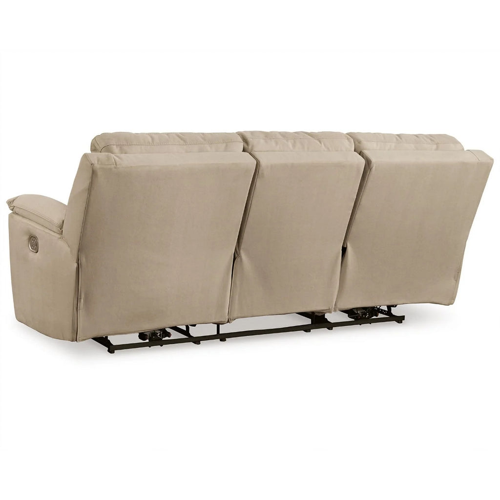 Ashley Furniture Gaucho Faux Leather Power Reclining Sofa Latte C221
