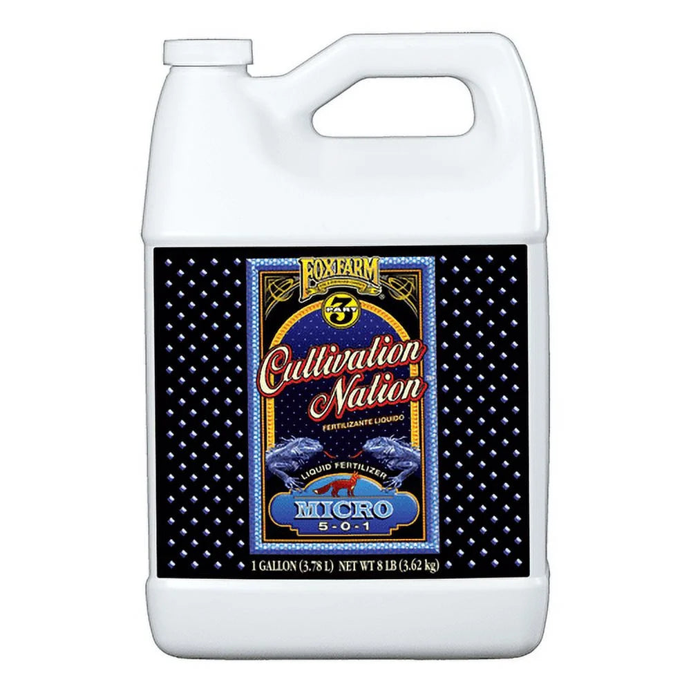 FoxFarm (CNMICROGAL) Cultivation Nation Micro Fertilizer, 5-0-1 (1 Gallon)