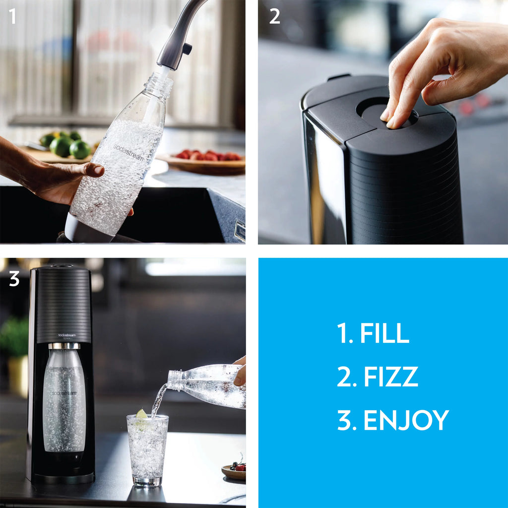 Sparkling Water Maker Bundle with CO2 and 2 Bottles a7k