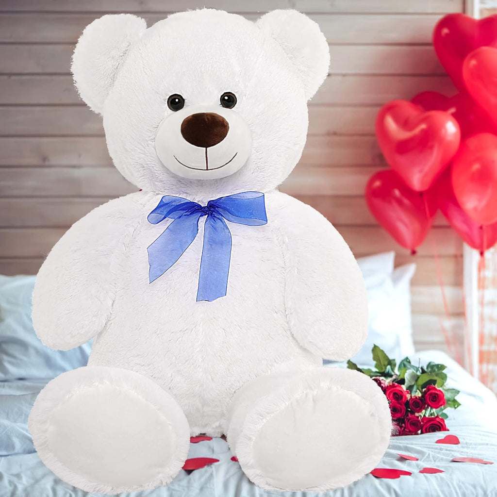 MorisMos 2-Pack Giant Teddy Bear Stuffed Animals, 35.4" Pink & White Plush Toy I424