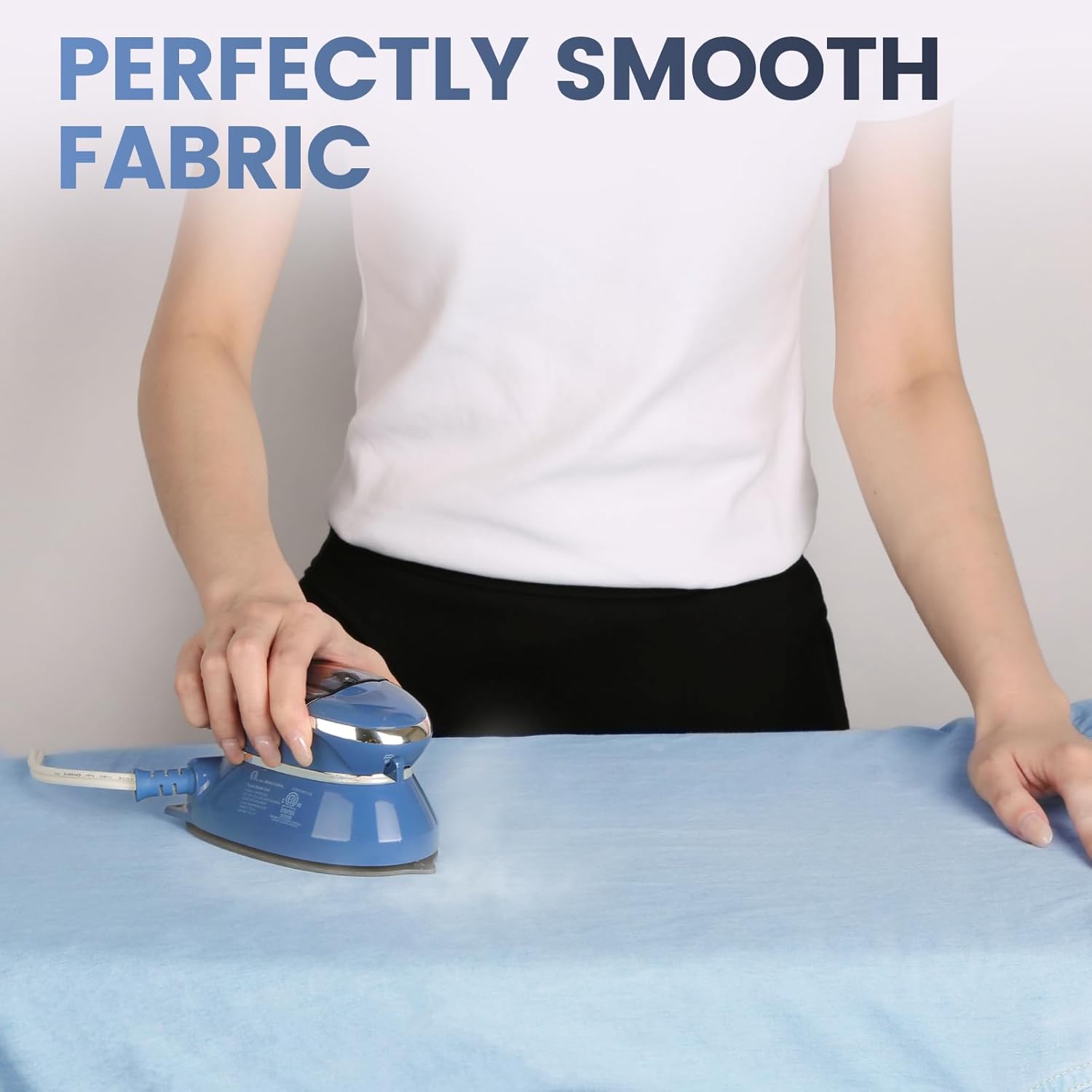 BEAUTURAL Mini Travel Steam Iron for Clothes, Dual Voltage, Non-Stick Soleplate C59710