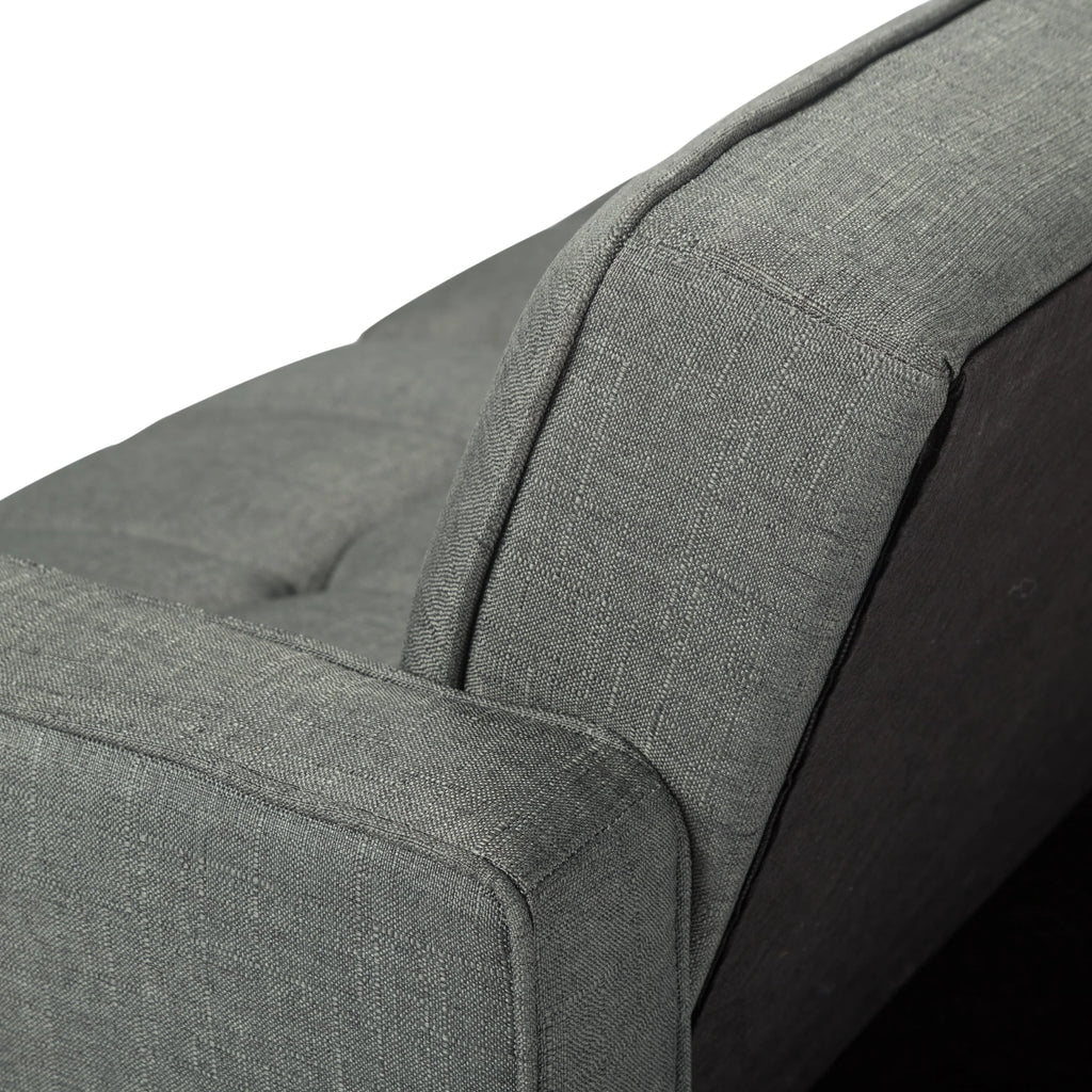 BSHTI Futon Sofa Bed with Split Back and Tapered Wood Legs Y256