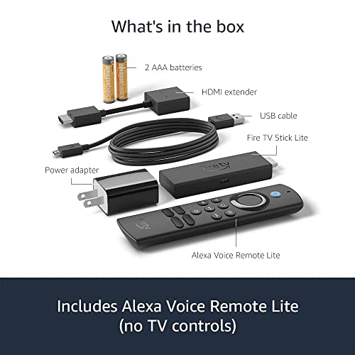 Amazon Fire TV Stick Lite with Alexa Voice Remote Lite, HD streaming V8175