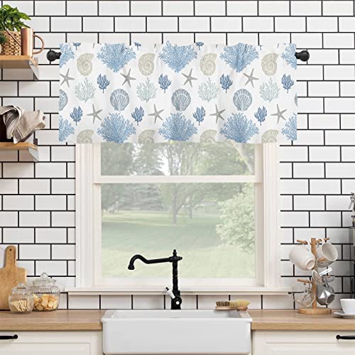 Sage Green Leaf Kitchen Curtain Valance for Windows 54x18 Inch I6151