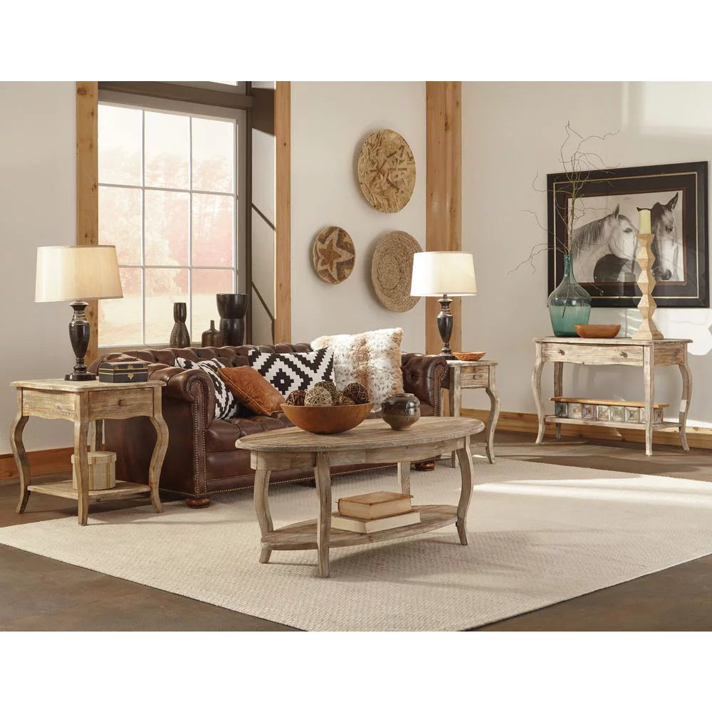 Alaterre Rustic Reclaimed Media Console Table, Driftwood M12964