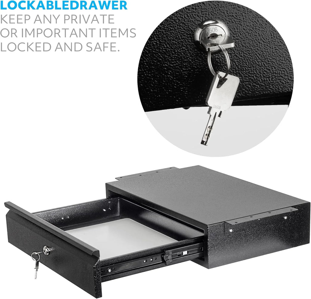 Steel Under Desk Drawer with Lock and Keys for Wooden Desks B877429