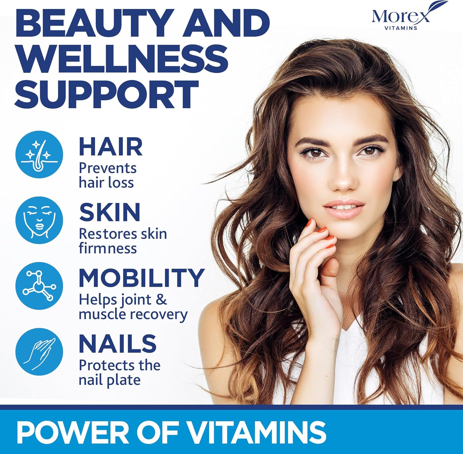 Hair Biotin Gummies for Skin Nails Collagen Keratin 60ct k7
