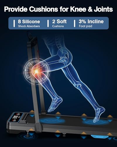 Walking Pad Treadmill 2 in 1 Voice Control 300lbs Capacity a7