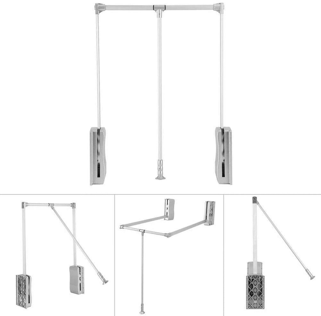 Nisorpa Pull Down Closet Rod, Adjustable 35-46.7 inch, Heavy Duty I512
