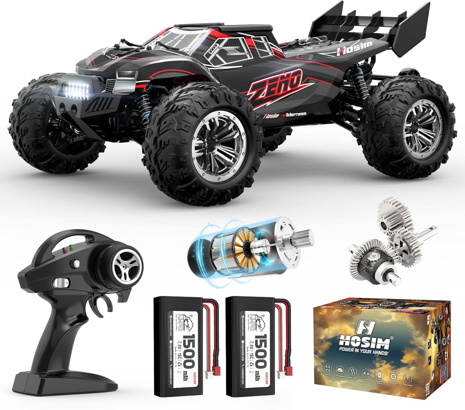 RC Car 1:10 Scale 48+ KMH Remote Control Truck a7