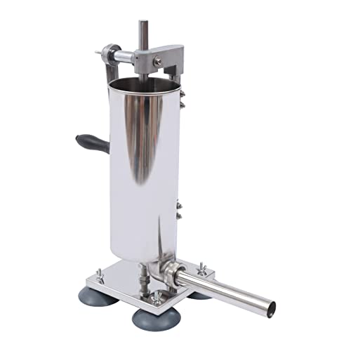 Vertical Stainless Steel Manual Sausage Stuffer, 6Lbs Suction Cup Type Y688