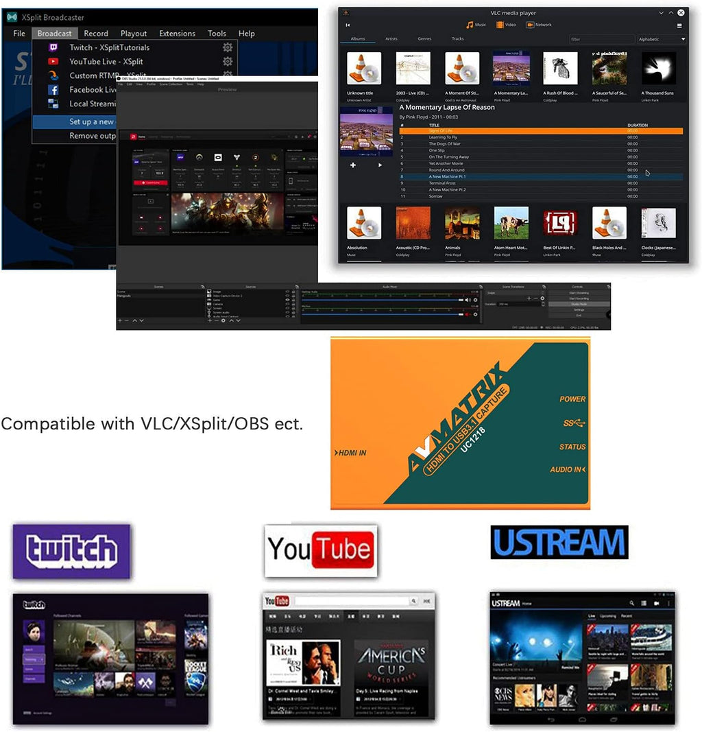 Video Capture Card HDMI to USB 3.0 4K 60fps Live Streaming a7