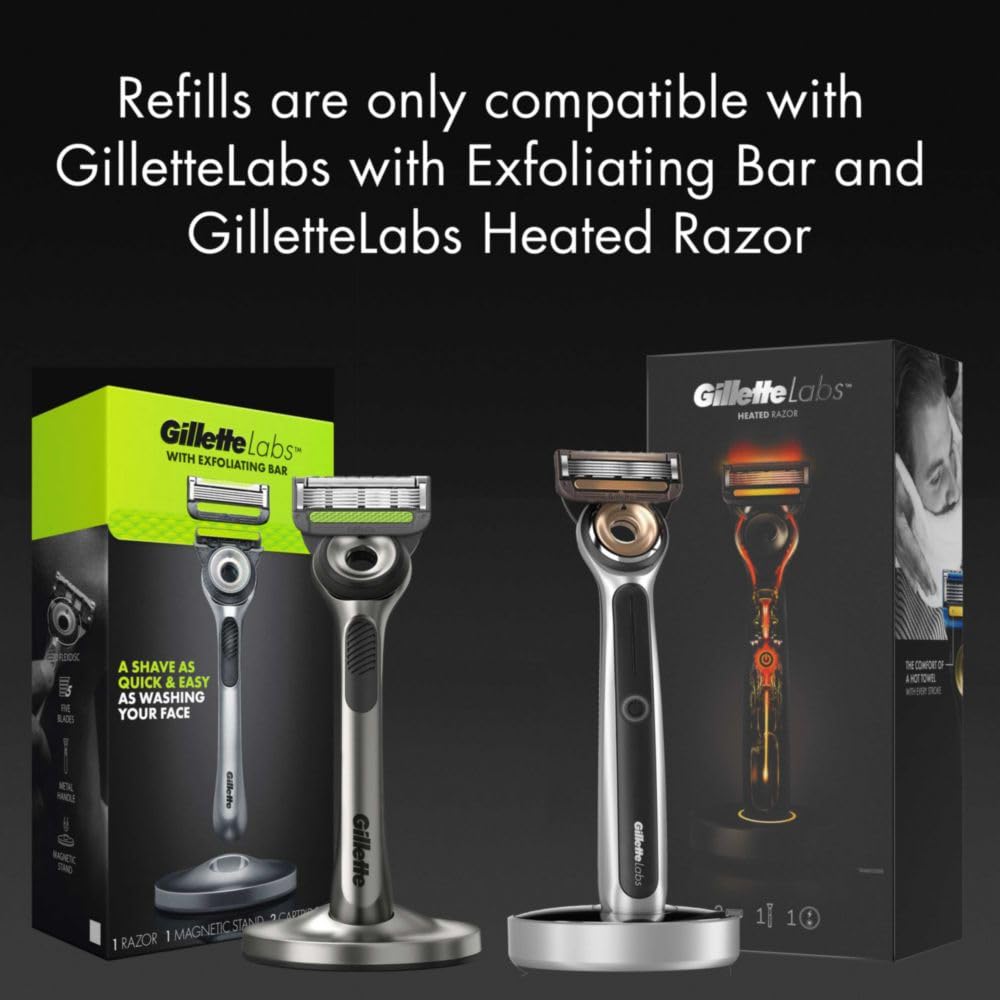 Gillette Labs Razors for Men with Exfoliating Bar, Shaving Kit Q4535