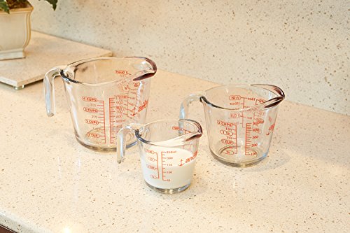 Anchor Hocking Glass Measuring Cups 3 Piece Set K166