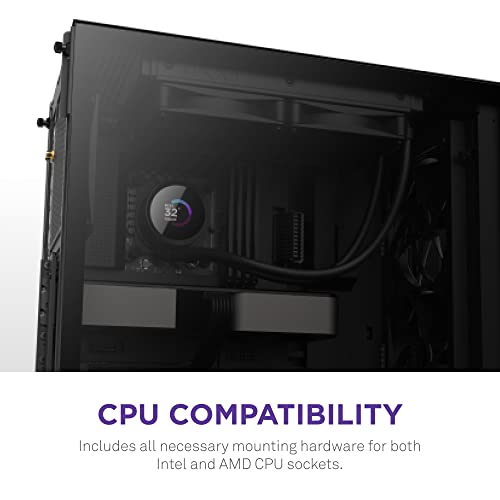 NZXT Kraken 240 RGB 240mm AIO CPU Liquid Cooler with LCD Display, Black I388