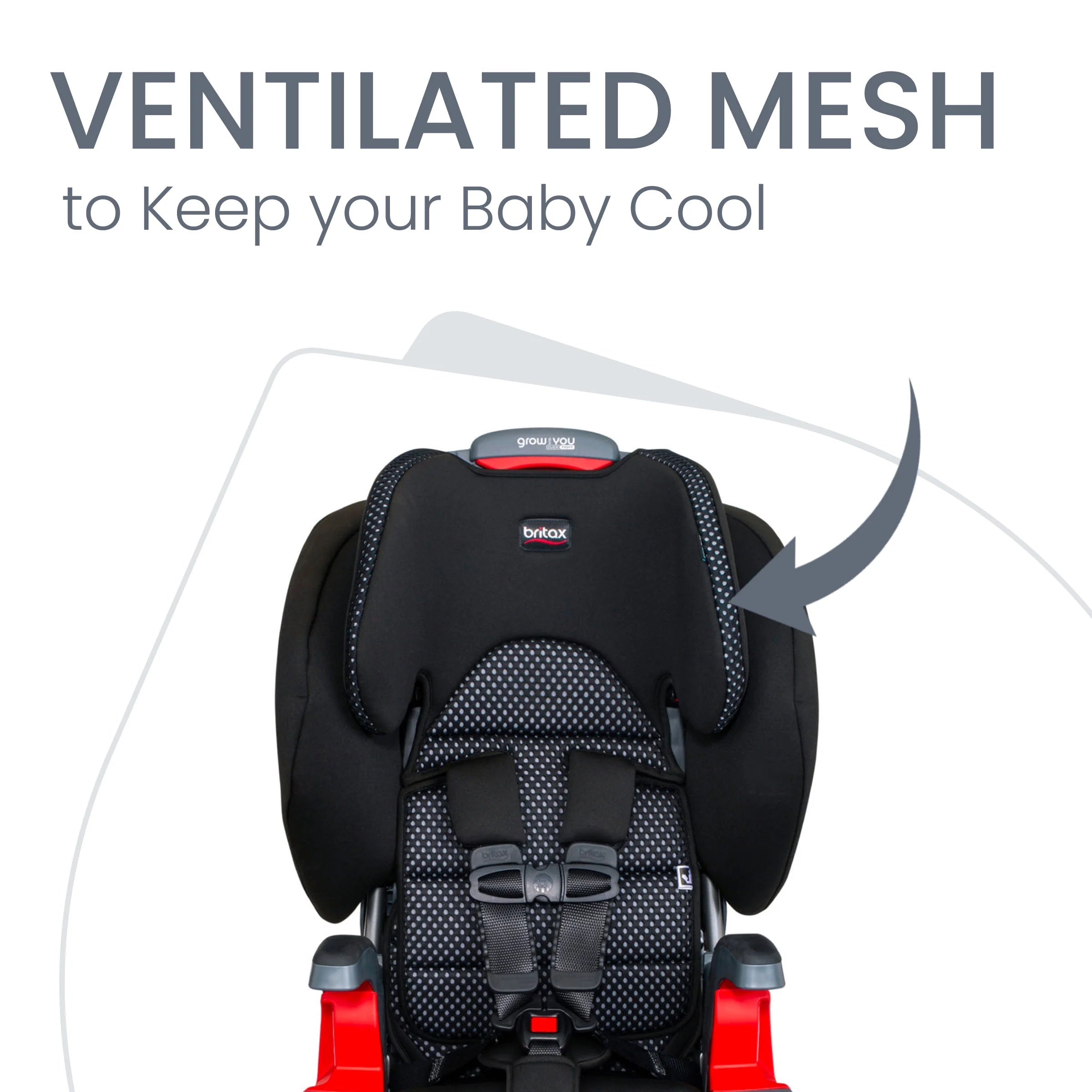 Britax Grow With You ClickTight Harness-2-Booster Car Seat, Cool Flow Grey D82231
