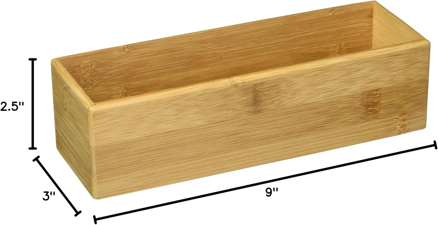 Lipper International Bamboo Stacking Drawer Organizer Box S79472