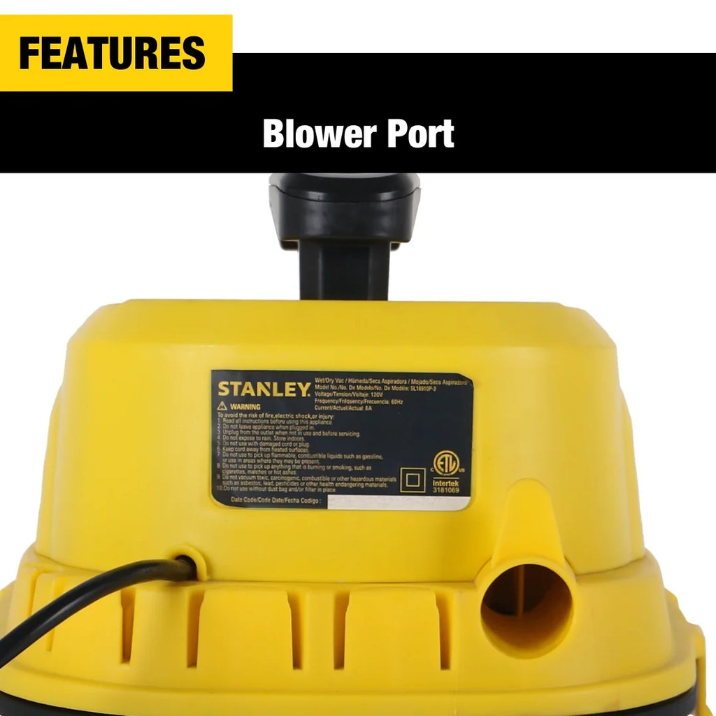 Stanley Black & Decker SL18910P-3 3 Gallon Wet Dry Vacuum, 3 Peak HP I4312
