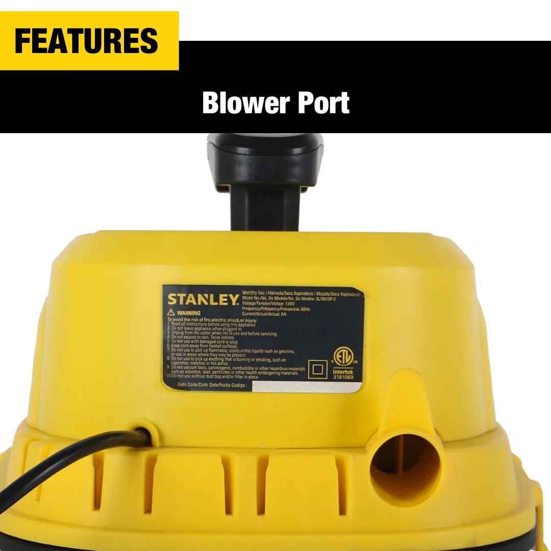Stanley Black & Decker SL18910P-3 3 Gallon Wet Dry Vacuum, 3 Peak HP I4312