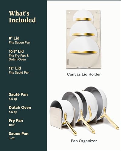 Caraway Nonstick Ceramic Cookware Set 12 Piece Cream A25140