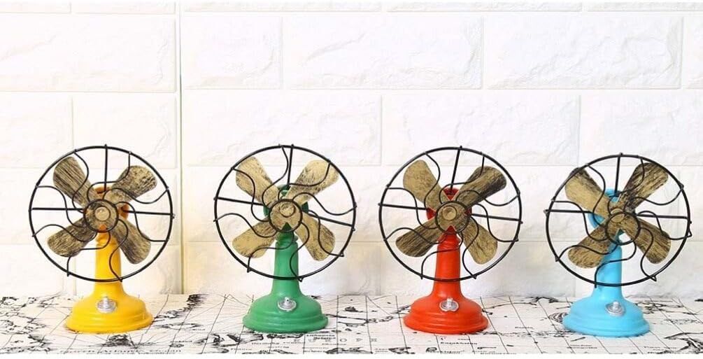 Vintage Oscillating Plastic Table Fan Retro Green Z5851