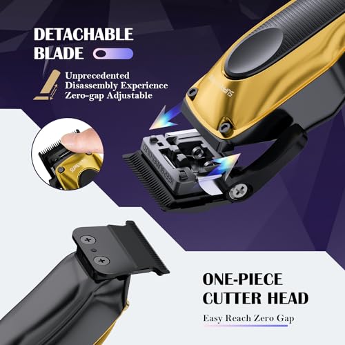 Professional Hair Clippers for Men Cordless Trimmer Set Silver k7q