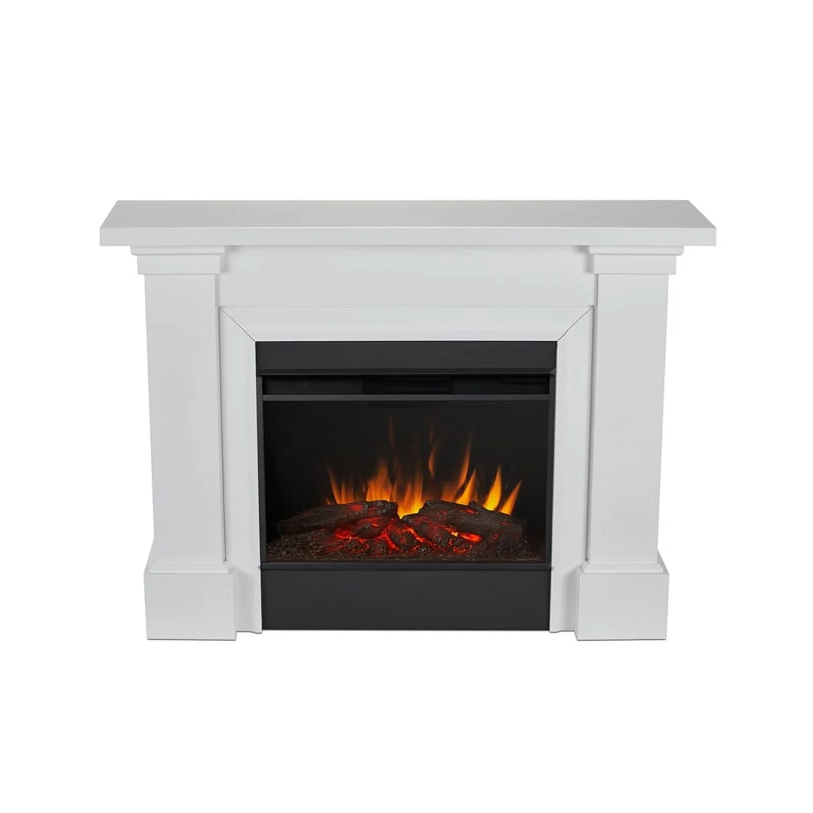 Real Flame Manus 64" Electric Fireplace in White V3538
