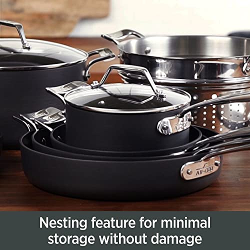 All-Clad Essentials Hard Anodized Nonstick Cookware Set 10 Piece F74812