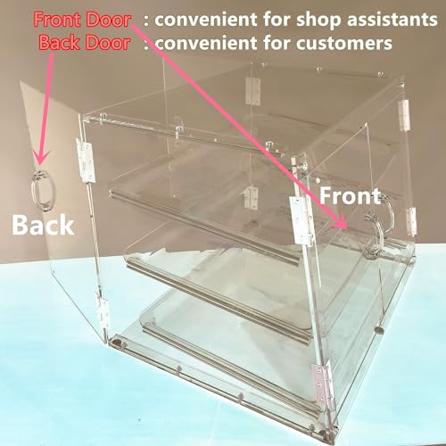 Zinglife Clear Acrylic Bakery Display Case 3 Tiers X624563