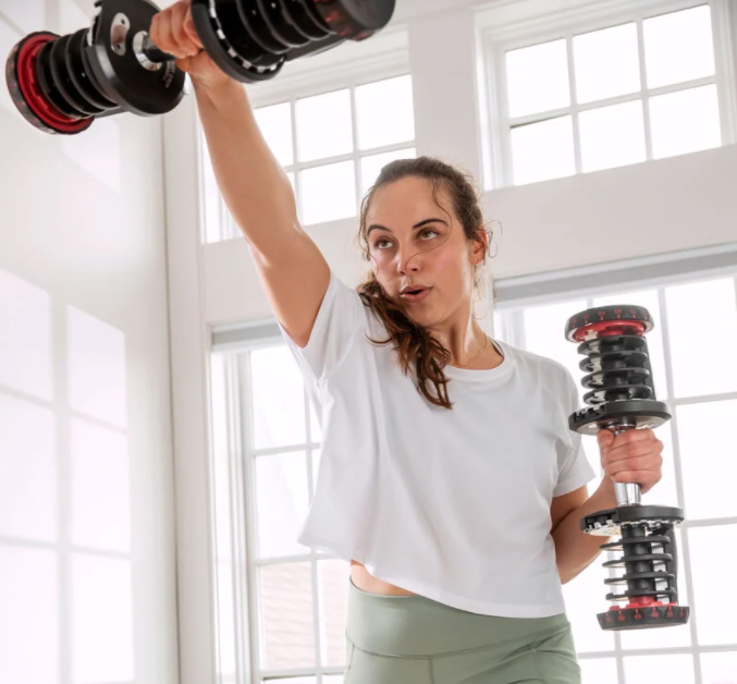 Adjustable dumbbells with stand a7