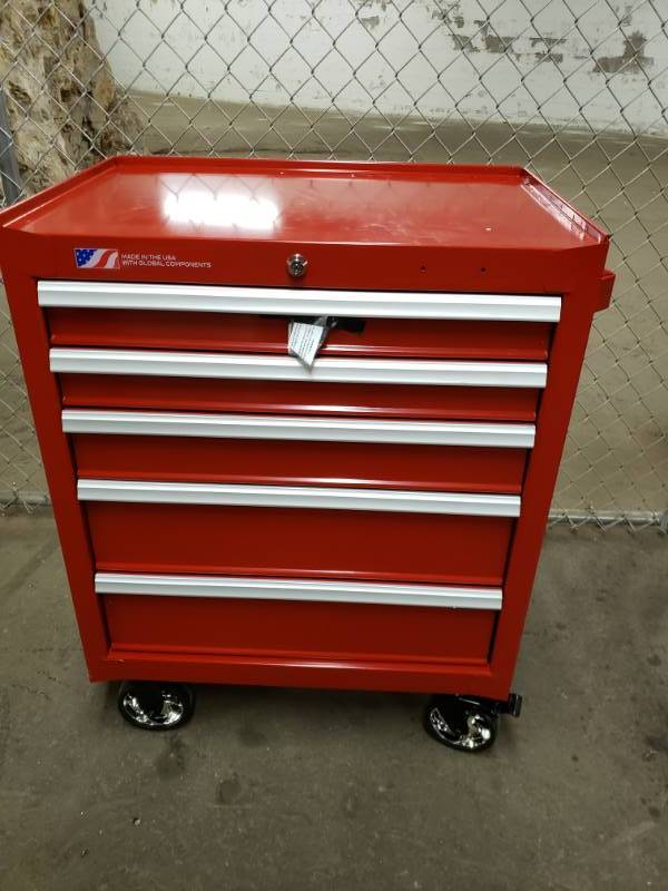 Steel Rolling Tool Cabinet 26.5-in 5-Drawer a7