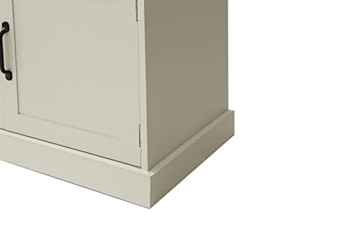 Hall Tree Coat Hanger with Storage Bench, Beige G7700