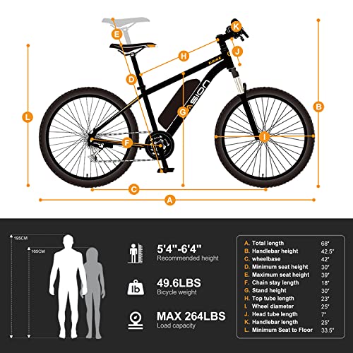 Electric Bike for Adults 500W Motor 40Mile Range 7-Speed k9