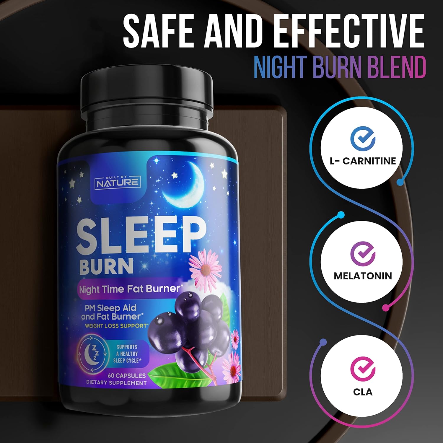 Night Time Fat Burner Sleep Support Capsules q7