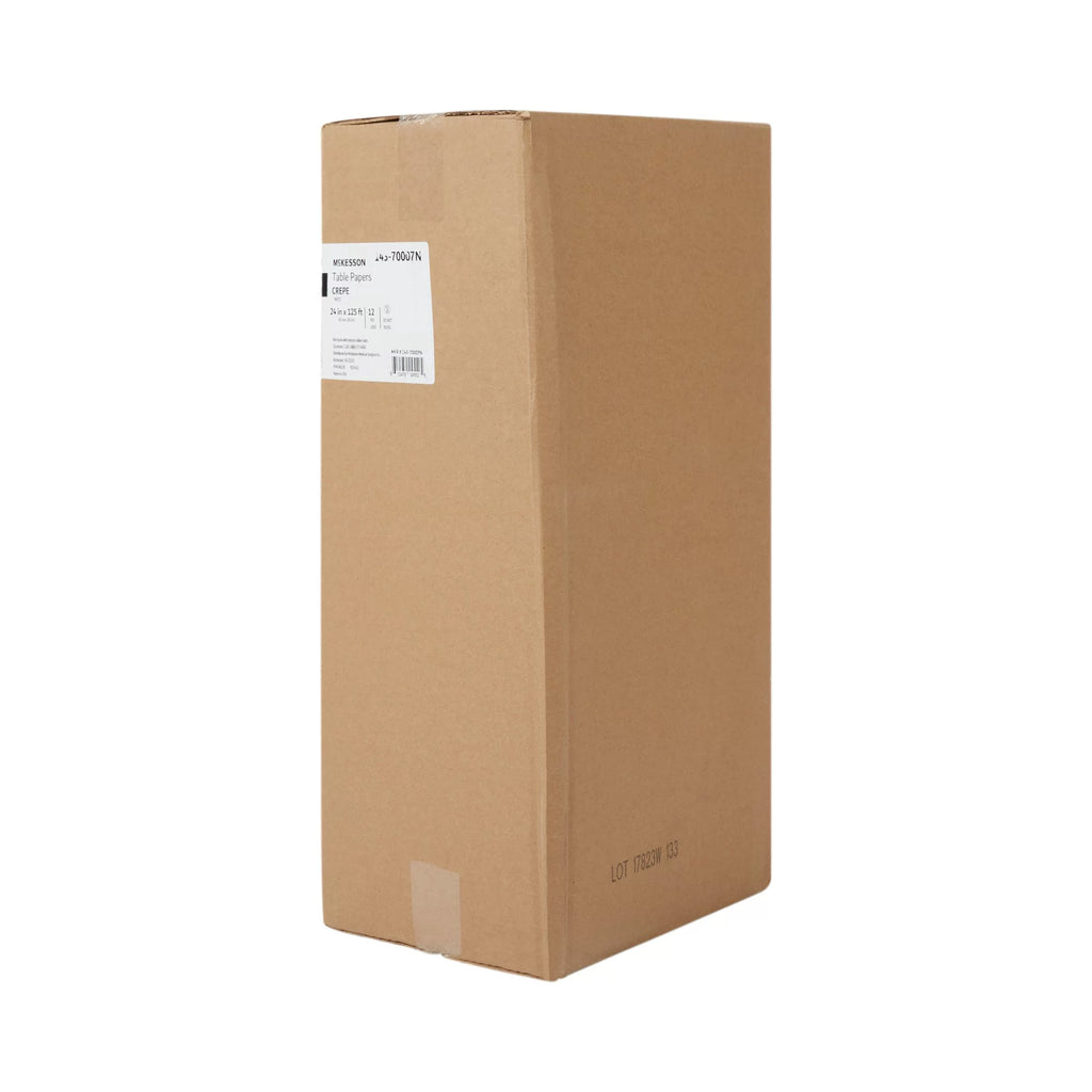 McKesson Table Paper White Crepe 24" x 125' 12 Rolls E7428